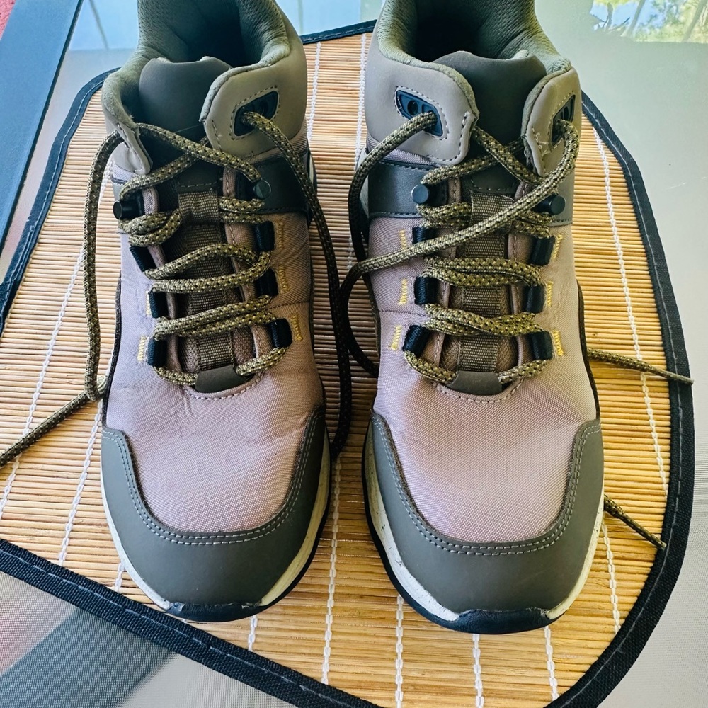 Clarks Olive and Taupe Sneakers